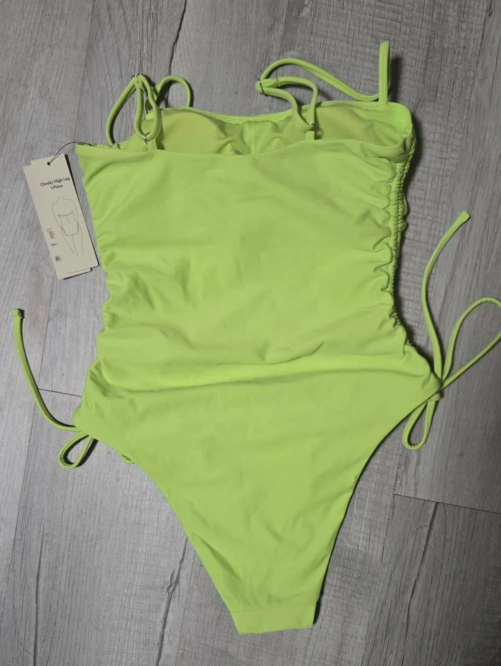 Women Neon Lime One-Piece Swimsuit